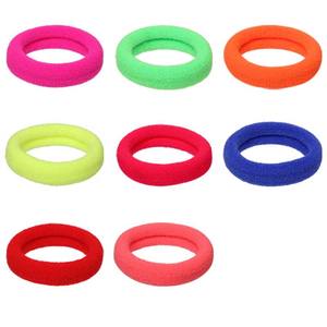 100 unids/bolsa bandas de goma sin pelo para niños sin costuras, anillos de toalla duraderos, banda de goma pequeña de alta elasticidad lazo para el cabello 3cm - Product Image 2