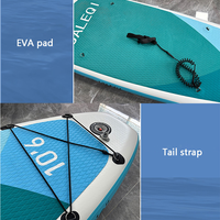 Planche à pagaie gonflable en EVA PVC à motif dauphin pour la pratique du surf en eaux océaniques - Durable et portable