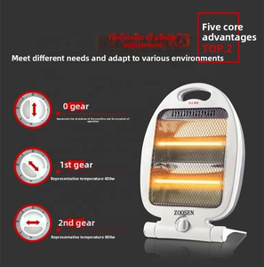 Calentador de Inducción PTC de 220v 800w Directo de Fábrica, Calentadores Infrarrojos Portátiles con Tubo de Cuarzo, Temporizador de 12 Horas, 600w, Plástico - Product Image 3