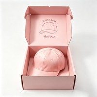 Boîtes d'emballage en gros pour casquettes de baseball, emballage personnalisé, boîte en papier pour chapeaux, impression numérique, boîte d'emballage pour chapeaux
