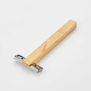 <span class=keywords><strong>Rasoir</strong></span> de sécurité jetable pour homme en bambou et bois, triple lame en acier inoxydable, écologique, sans plastique, avec logo personnalisé OEM - Product Image 5