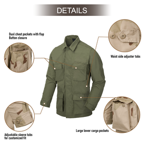 KBL-BDU-PR Manteau d'uniforme de combat tissé imperméable personnalisé pour hommes - Uniformes d'entraînement en plein air - Product Image 2