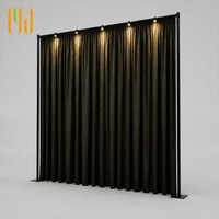 Système de support de toile de fond pour salon professionnel, rideau noir, cloison de stand d'exposition, écran de séparation, mur d'affichage, événementiel, en aluminium