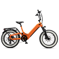 Vélo électrique à suspension intégrale Mario avec moteur arrière de 750 W en orange