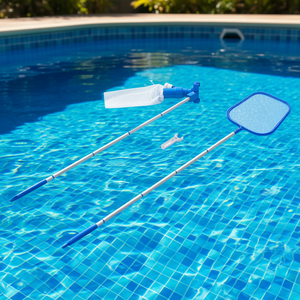 Kit de mantenimiento de piscinas D0100HE5C0A de 2 piezas con mango de aluminio, red y skimmer para herramientas de limpieza de piscinas - Product Image 2