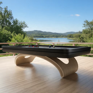 Table de <span class=keywords><strong>billard</strong></span>/<span class=keywords><strong>pool</strong></span> de luxe 8ft/9ft avec plateau de tennis et de repas, banc long et tiroir de rangement - Product Image 1