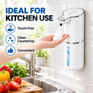 Distributeur automatique de savon rechargeable de 350 ml pour salle de bain d'hôtel et distributeur de savon liquide mural - Product Image 1