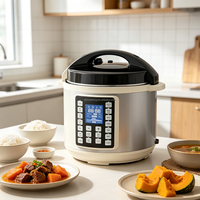Cuisinière à pression électrique numérique pour usage domestique, avec cuve antiadhésive, multicuiseur