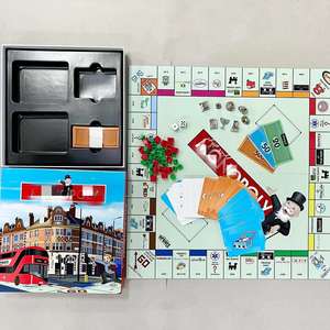 Ustom-Juego de mesa Monopoli, casa de plástico de alta calidad, Figuras de metal - Product Image 4