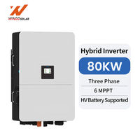 Système de stockage de batteries solaires Deye 50 kW 100 kWh, onduleur hybride haute tension pour usage commercial