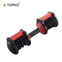 Ensemble d'haltères réglables TOPKO 24 kg 52 lb pour la musculation à domicile