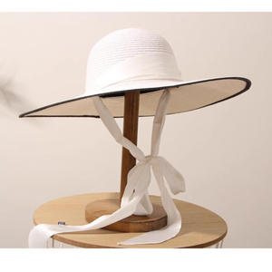 Phụ nữ bán buôn thêm rộng vành rơm Sun <span class=keywords><strong>hat</strong></span> quá khổ mềm cho phụ nữ chapeau bãi biển Mũ người lớn - Product Image 3