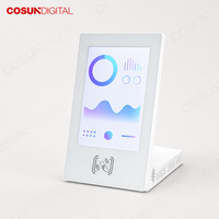 Écran publicitaire LCD compact de comptoir pour affichage numérique de bureau, idéal pour les comptoirs de magasin et les réceptions