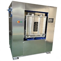 Laveuse-essoreuse industrielle électrique 100 kg pour salle blanche / Machine à laver à barrière sanitaire pour hôpitaux