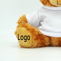 Offre spéciale, ours en peluche avec logo par sublimation personnalisé, jouets en peluche, t-shirt en peluche, poupées en peluche, cadeau pour enfants