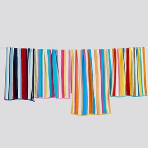 Toalla de Playa Personalizada a Rayas de Colores, de Alta Calidad, Súper Absorbente, Gruesa, de Algodón Puro, Teñida con Hilo Jacquard, al por Mayor - Product Image 1