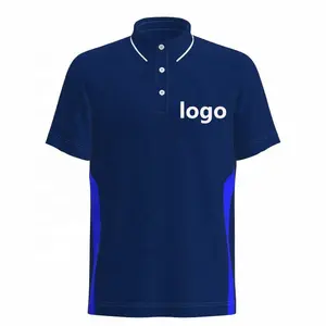 Groothandel Polyester Katoenen Uniform Heren Golf Poloshirt Custom Print Borduurwerk Logo Poloshirt Voor Mannen