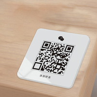 Support de code QR Wi-Fi carré en acrylique transparent, support de code-barres en acrylique transparent pour restaurant