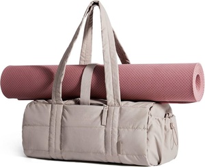 Borsa <span class=keywords><strong>a</strong></span> tracolla da palestra/yoga all'ingrosso da donna, porta tappetino roll-top con scomparto separato <span class=keywords><strong>per</strong></span> asciutto/bagnato, borsa da viaggio leggera, logo personalizzabile - Product Image 1