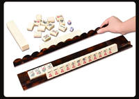 Support de rangement 2-en-1 personnalisé pour tuiles de Mahjong, poussoir portable, étagère moderne, table de Mahjong de luxe, écologique et durable