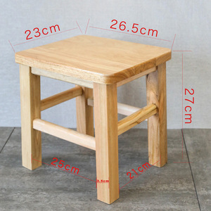 Tabouret carré en bois massif 32x23x40cm, structure robuste pour la maison, le salon, la restauration, l'école, l'usine - Product Image 3