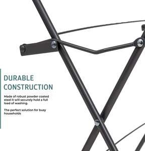 Складная трехуровневая железная сушилка для одежды, складная стойка для одежды, экономия места для хранения одежды для лошадей - Product Image 4