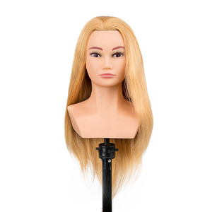 Cabeza <span class=keywords><strong>de</strong></span> Maniquí para Prácticas <span class=keywords><strong>de</strong></span> Peluquería con Cabello 100% Humano, para <span class=keywords><strong>Corte</strong></span> y Tinte - Product Image 4