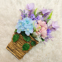 Fleurs artificielles en soie de haute qualité, lavande, pour décorations de fête, matériaux pour arrangements floraux DIY