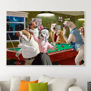 Peinture diamant 5D DIY à pose complète, décoration murale pour chambre d'amis, peinture diamant pour la maison, chiens jouant au billard dans le <span class=keywords><strong>club</strong></span> - Product Image 4