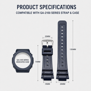 Kit de modification de boîtier de montre en résine transparente pour Casio GA2100, bracelet de montre sport en TPU 16 mm, ensemble de bracelets de remplacement étanches pour GA-2110 - Product Image 4