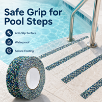 Bande antidérapante pour piscine, imperméable, antidérapante, bande de sécurité 50 mm 10 m pour les marches de piscine, les escaliers, la terrasse et les sols mouillés