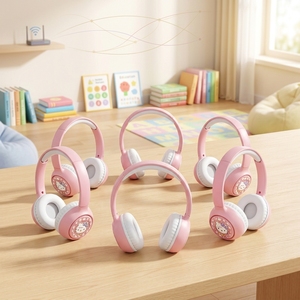 Kids Training ENC Headphones Mesh Networking One to Many High-definition <strong>Audio</strong> Quality Wireless Over-Ear Earphones - Product Image 2