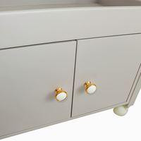 Chariot de coiffeur en acier inoxydable blanc avec armoire de rangement, chariot utilitaire roulant pour salon de beauté, pour usage professionnel des stylistes