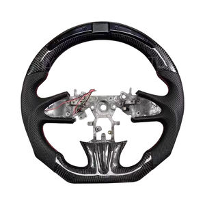 <span class=keywords><strong>พวงมาลัย</strong></span>หนังคาร์บอนไฟเบอร์แบบมีรูพรุน พร้อมหน้าจอ LED สำหรับอินฟินิตี้ Q50 ปี 2014-2017 อุปกรณ์ตกแต่งภายในรถยนต์ - Product Image 1