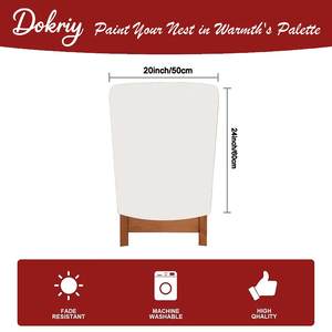 Juego de 4 fundas navideñas para sillas, copos de nieve dorados, funda trasera de lino para mesa de comedor, uso de silla de boda - Product Image 4