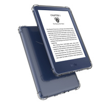 Casing E-Book Transparan Bening Lembut TPU Empat Sudut Diperkuat Anti Jatuh untuk Kindle Generasi 11 Paperwhite 5 6.8" 2021