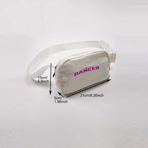 Bolso Bandolera Personalizado Arice DANCER con Texto Morado y Diseño de Logotipo Decorativo en Cursiva y Negrita - Product Image 3