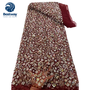 Mới Đến Ren Vải Hạt Thêu Dệt Số Lượng Lớn Pháp Vải Ren Cho Đảng - Product Image 5