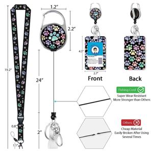 Porta Tarjetas Retráctil con Estampado Náutico, de Plástico, para Tarjetas de Identificación, para Cruceros, Barcos y Uso en Baños - Product Image 5