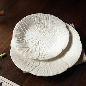Assiette en porcelaine Cabbage Relief, blanche, qualité alimentaire, passe au lave-vaisselle, pour desserts, hôtels, restaurants, banquets, fêtes - Product Image 6