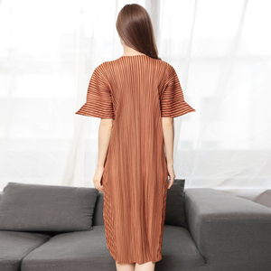 <span class=keywords><strong>Amarillo</strong></span> brillante manga corta por encima de la rodilla de longitud vestidos de las señoras Plus tamaño <span class=keywords><strong>vestido</strong></span> de - Product Image 6