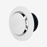 Système de ventilation intérieure, diffuseur rond en plastique ABS, réglable, épaississement, ventilation d'air frais