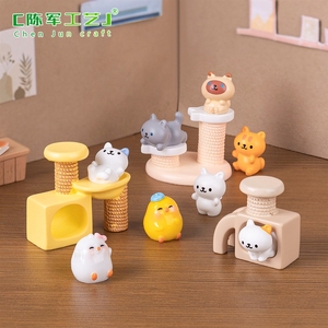 Micro-paisagem com estrutura de escalada fofa, pequena casa de bonecas, acessórios decorativos DIY, mini enfeites de mesa. - Product Image 3