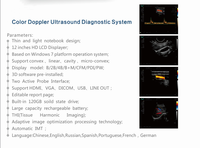 Échographe portable pour centre d'imagerie médicale diagnostique, équipement d'échographie vétérinaire ou humaine