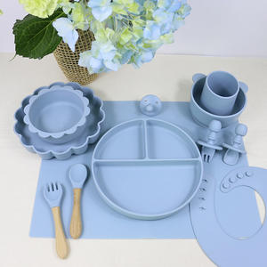 مجموعة تغذية الأطفال من السيليكون الآمن وغير السام من مصنع إس-برو، منتجات طعام مخصصة للأطفال بتصميم حسب الطلب - Product Image 1