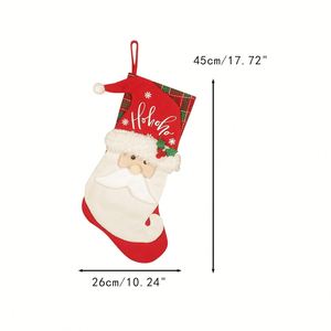 Calcetines Navideños Decorativos con Diseño de Santa Claus, Muñeco de Nieve y Familia de Pingüinos, Coloridos y Lindos, para Decoración del Hogar - Product Image 3