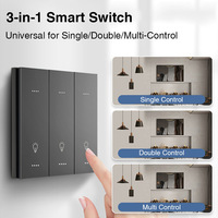 Prise intelligente Wi-Fi/ZigBee avec design grand panneau, contrôle vocal sans fil, qualité hôtelière, télécommande et activation vocale
