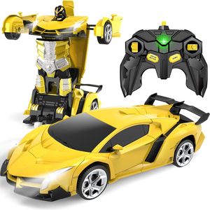 Voiture robot télécommandée universelle à rotation 360°, transformable, avec lumières éclatantes – Nouveauté très prisée - Product Image 1