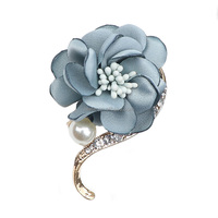 Broches florales Vintage Rose bleu violet perle épingles à fleurs marié fête de mariage dîner broche à poitrine Corsage costume accessoire cadeau