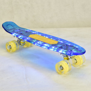 Skateboard Bluetooth lumineux en forme de sucette, roues lumineuses bleues, rouges et vertes pour enfants, garçons et filles, planche à roulettes individuelle - Product Image 1